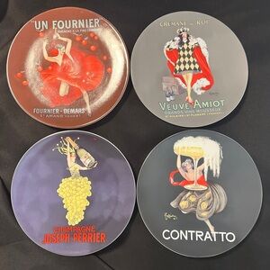 4 POTTERY BARN‎ BUBBLY Cocktail/Salad/Dessert 8" Plates